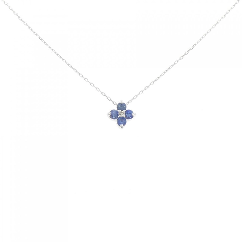 K10WG Hoa Sapphire Dây Chuyền 0.14CT - Hàng hiệu Chính hãng 857714