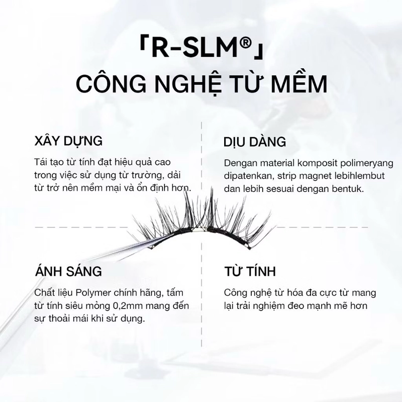 Mi giả từ tính WOSADO- hệ PU: lụa mềm đen 391835