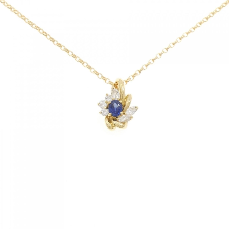 K18YG Sapphire Necklace 0.37CT - Hàng hiệu Authentic 860760