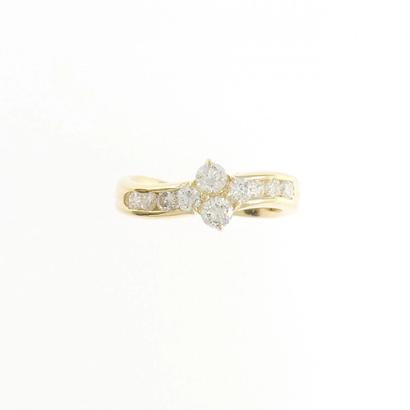 Nhẫn kim cương hoa K18YG 0.52CT 667705