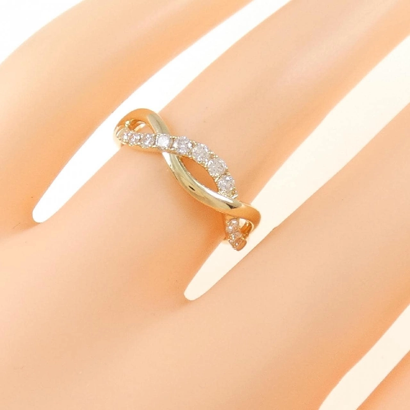 Nhẫn kim cương K18YG 0.25CT 672312