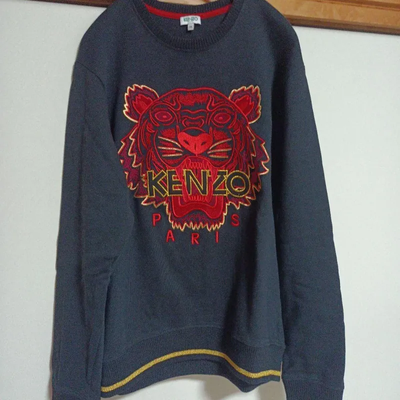 Áo sweater nam Kenzo thêu đầu hổ màu đen size M 757102
