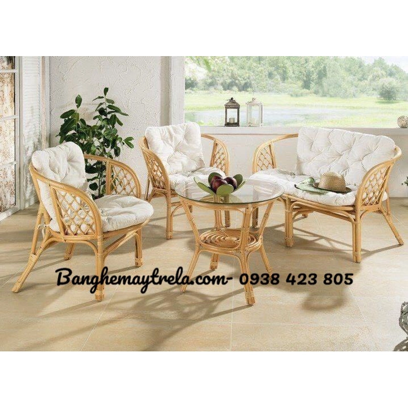 Bàn ghế sofa mây phòng khách hiện đại 505646