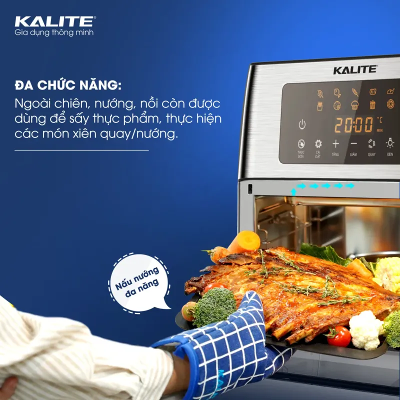 🔥 Nồi chiên không dầu KALITE KL-1500 15L – Giòn ngon, giảm dầu mỡ, tiện lợi 705965