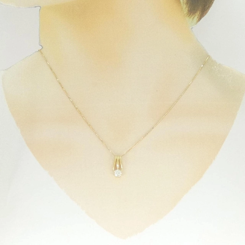 K18YG Dây chuyền kim cương - Hàng hiệu Authentic 858473