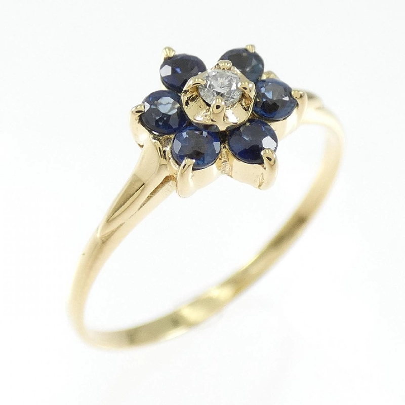 Nhẫn Sapphire K18YG Hoa 668722