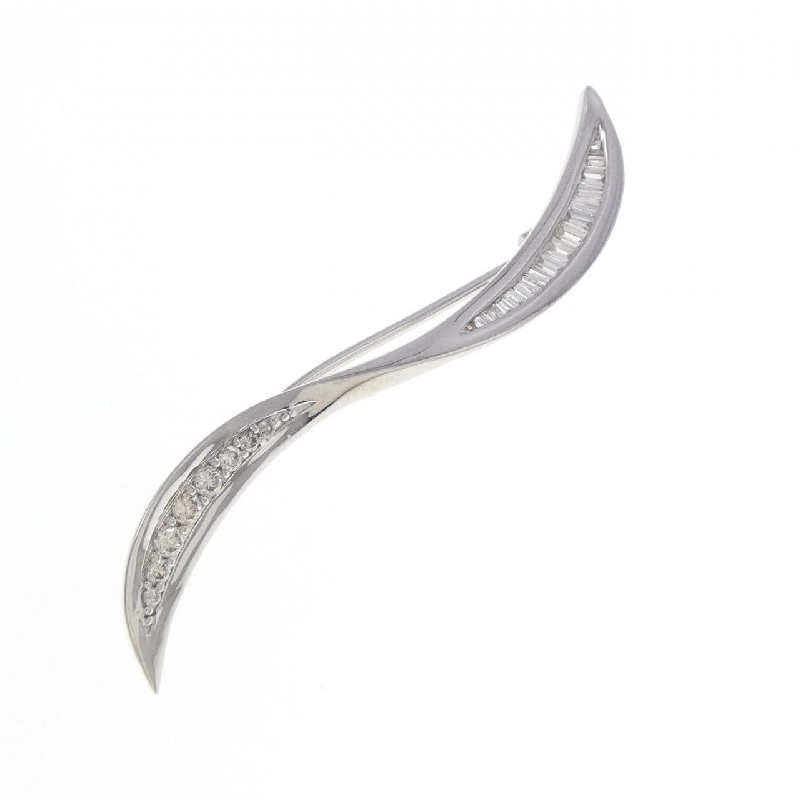 K18WG Kim cương Brooch 0.22CT - Hàng hiệu Chính hãng 877817