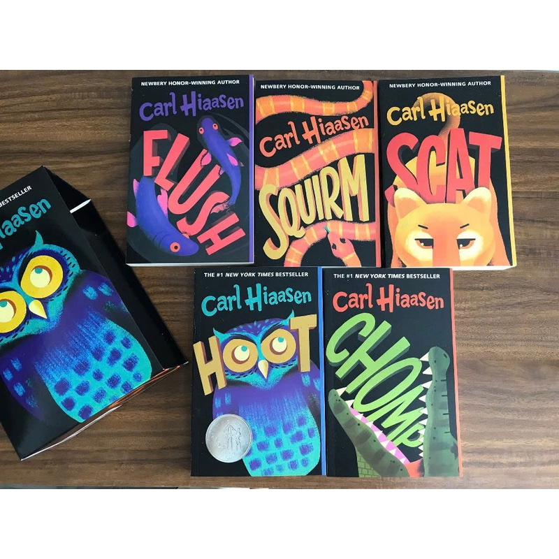 Bộ truyện Carl Hiaasen 5 cuốn tiếng Anh 357075