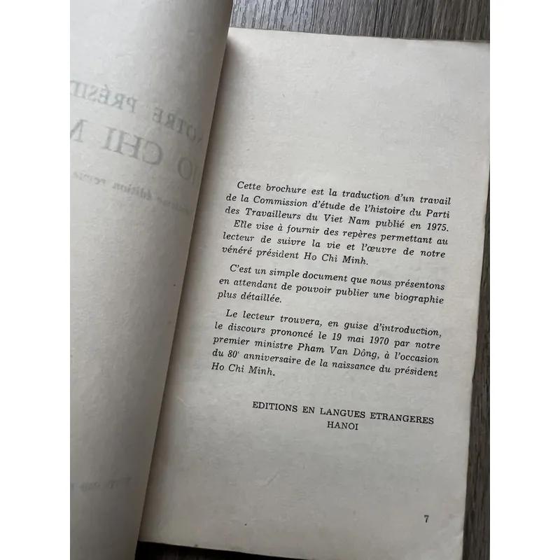📖 Notre Président Ho Chi Minh (sách tiếng Pháp, xb 1976) 719257
