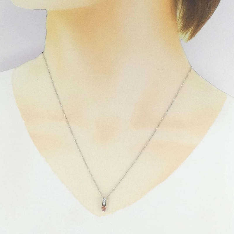 Dây chuyền Sapphire Padparadscha PT900/PT850 0.391CT - Hàng hiệu Chính hãng 860922