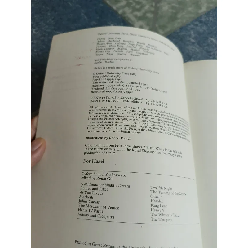 Othello - Oxford School Shakespeare 558625