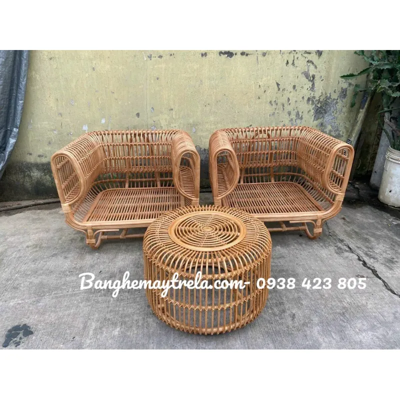 Bộ bàn ghế sofa đơn mây 696615