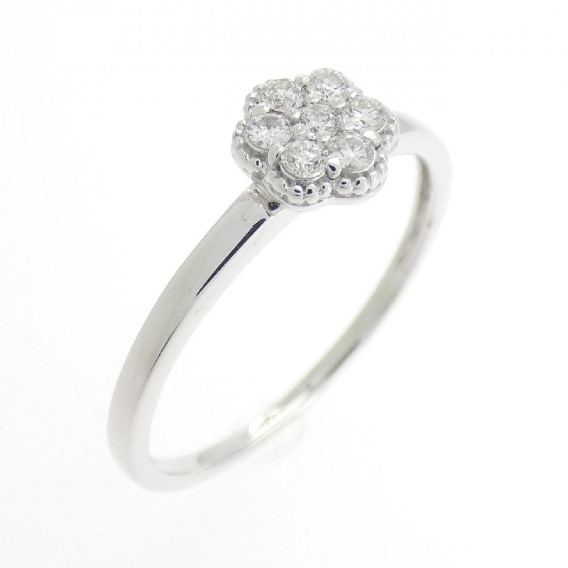 Nhẫn kim cương hoa K18WG 0.12CT - Hàng hiệu Authentic 853808