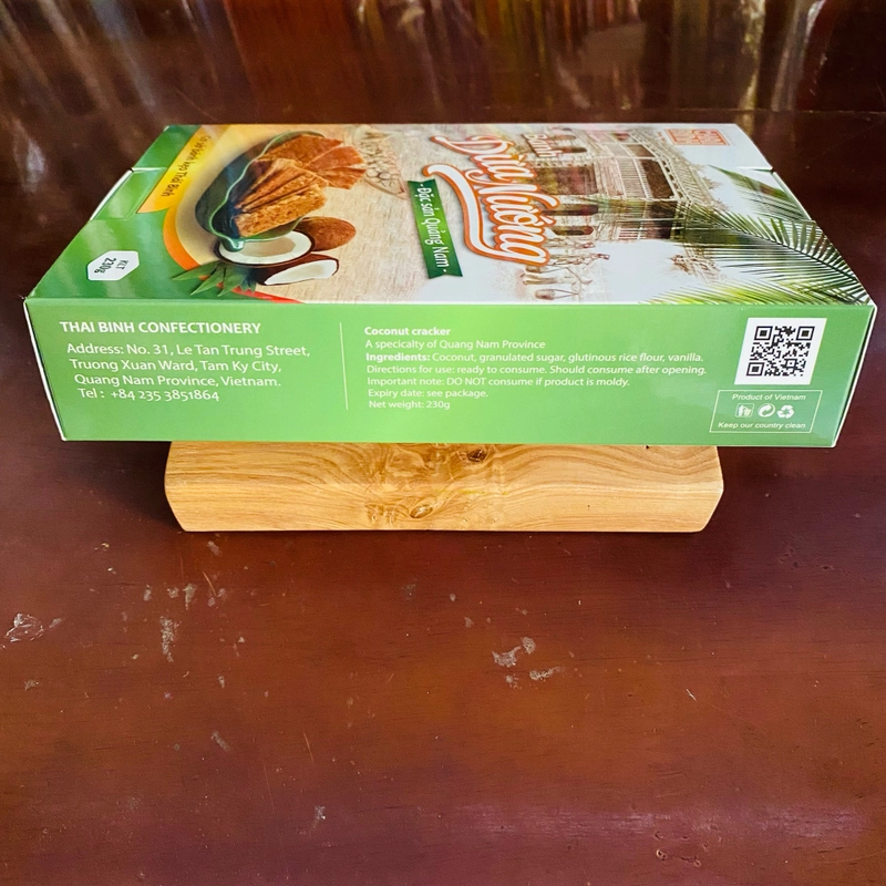 1 Hộp bánh dừa nướng Thái Bình 230g - Đặc sản Quảng Nam  443121