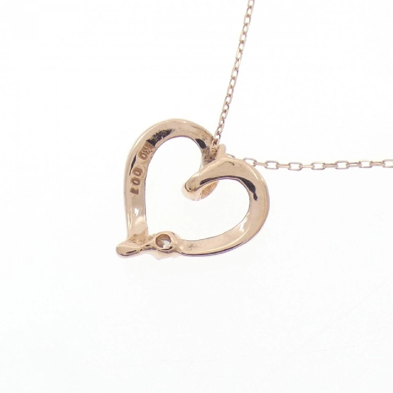 K10PG Dây chuyền trái tim kim cương 0.01CT - Hàng hiệu Authentic 858070
