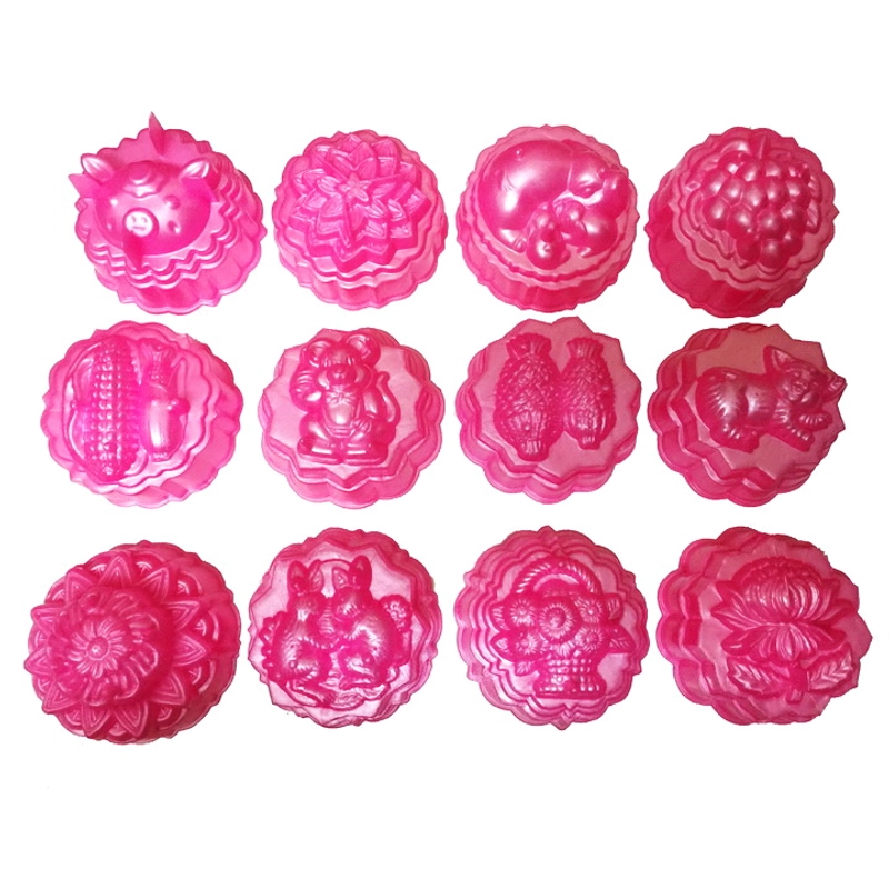 Bộ 10 khuôn rau câu trung thu - Khuôn hồng loại 10 cm - Mã số 1042 336056