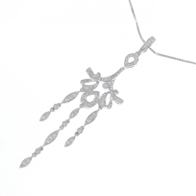 K18WG Dây chuyền kim cương 0.78CT - Hàng hiệu Authentic 859736