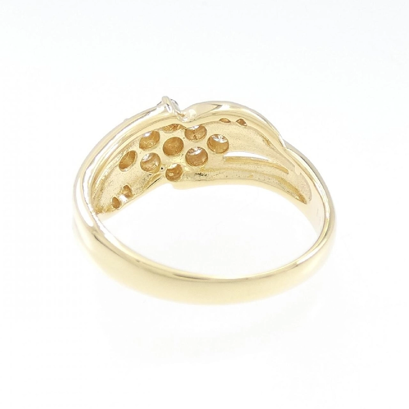 Nhẫn kim cương hoa K18YG 0.41CT 671075