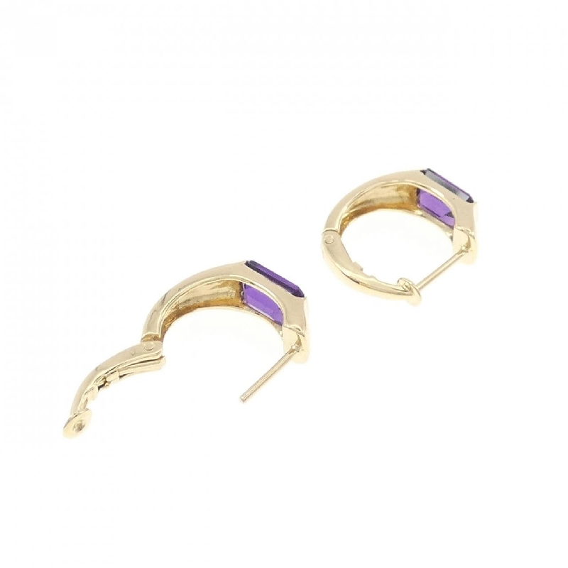 K18YG Amethyst Bông tai - Hàng hiệu Chính hãng 868923
