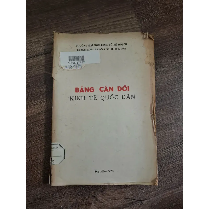 Bảng cân đối Kinh tế Quốc dân - Bộ môn Bảng cân đối Kinh tế Quốc dân 726150