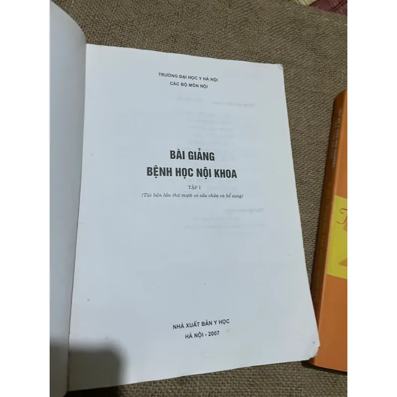 BÀI GIẢNG BỆNH HỌC NỘI KHOA TẬP 1 & 2, SÁCH Y HỌC, KHỔ LỚN 569788