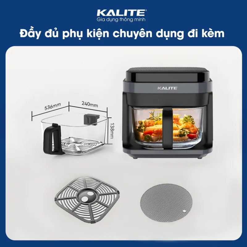 💨 Nồi chiên không dầu KALITE KL6000 6L – Giòn rụm, nấu nhanh, an toàn sức khỏe 705946