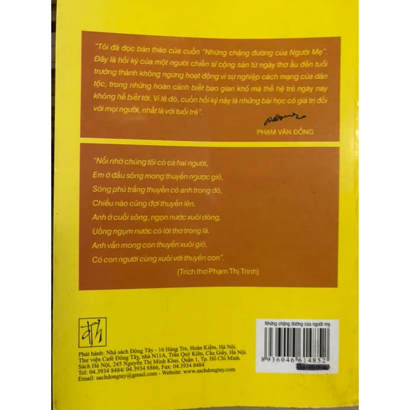 Sách Những chặng đường của người mẹ - Hồi ký Phạm Thị Trinh 306648