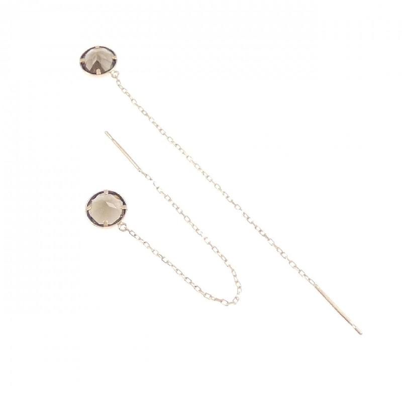 K18PG Đá quý khói Bông tai 1.29CT - Hàng hiệu Chính hãng 863311