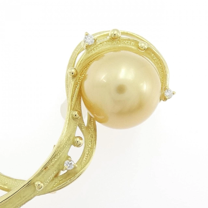 K18YG Ngọc trai trắng brooch - Hàng hiệu Authentic 871353