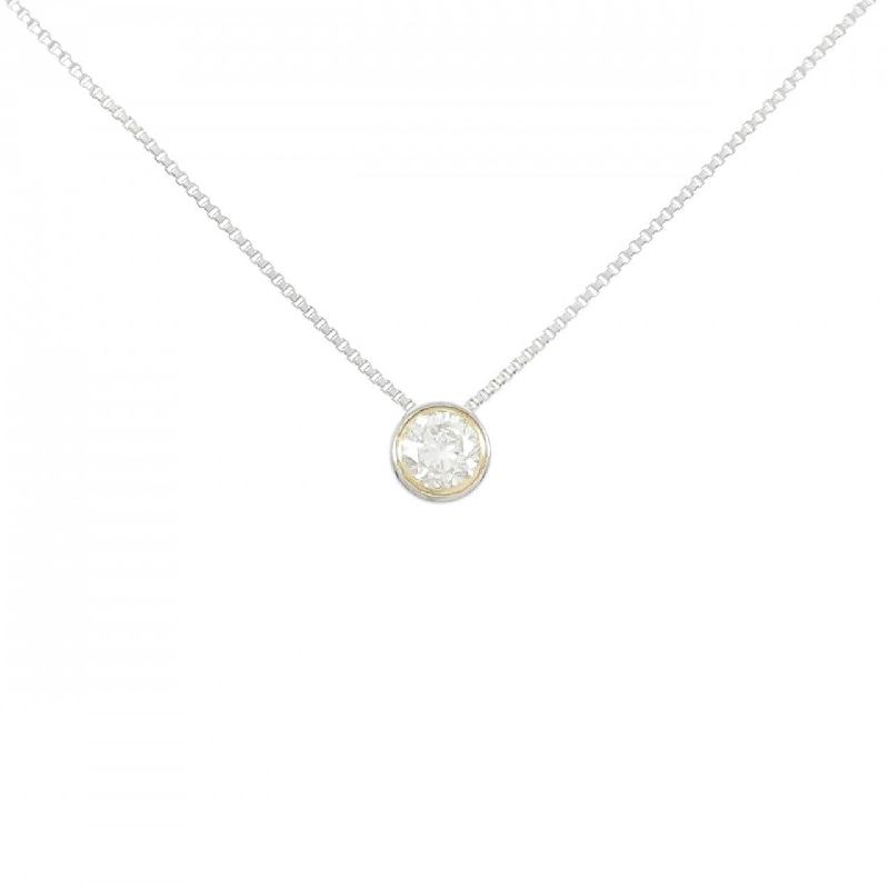 Dây chuyền kim cương Solitaire PT900/K18YG/PT850 0.333CT - Hàng hiệu Authentic 860124