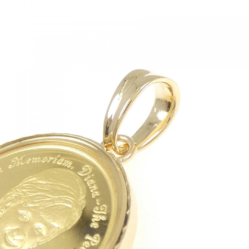 K18YG(枠) Mặt dây chuyền đồng xu - Hàng hiệu Authentic 869438