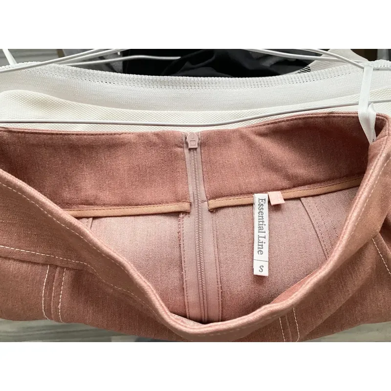 MỚI 99.99%***VÁY BÚT CHÌ DÀI *UPTOSECONDS *MÀU CAM ĐẤT MỚI* SIZE S* TẶNG QUÀ 0Đ FREESHIP 591622