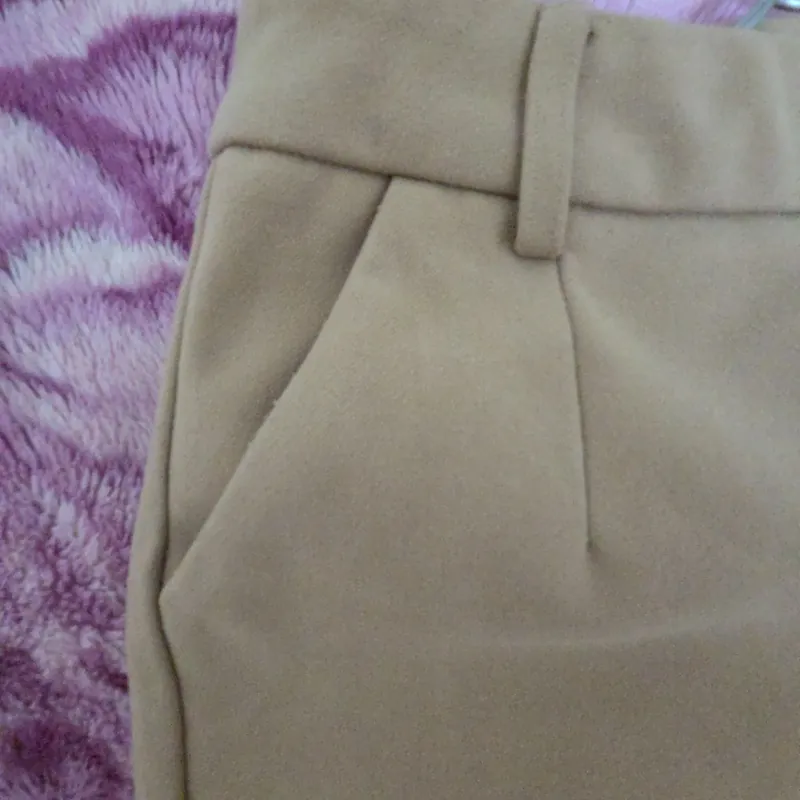 Quần beggi dạ màu vàng da 740024