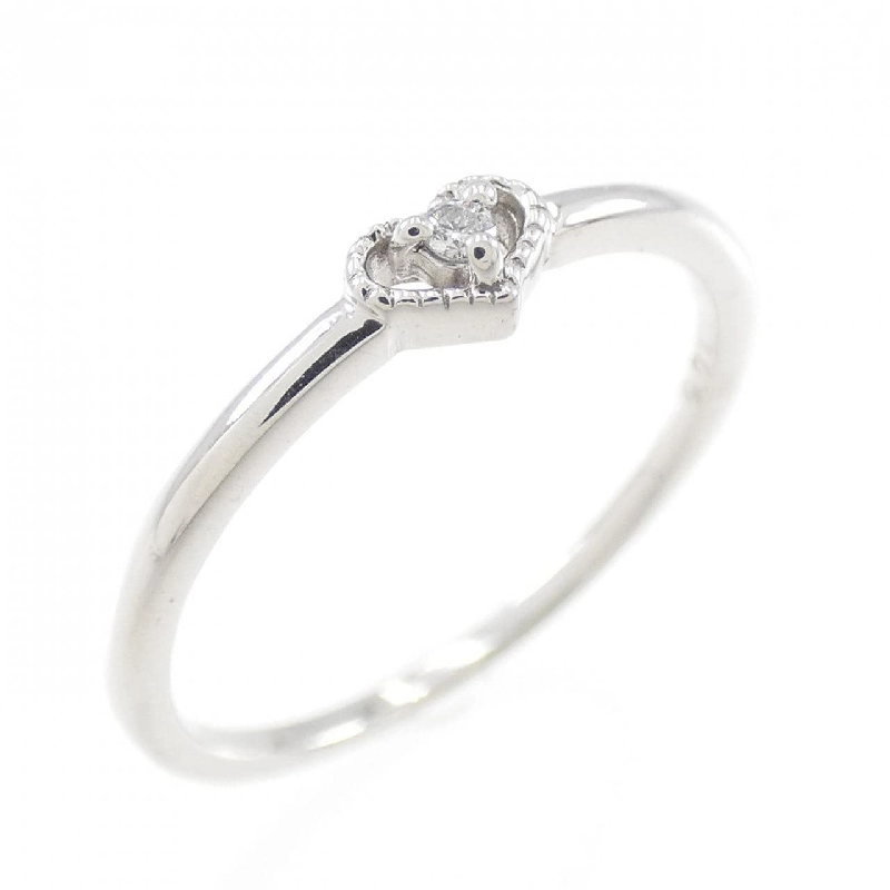 Nhẫn kim cương hình trái tim K18WG 0.01CT 670589