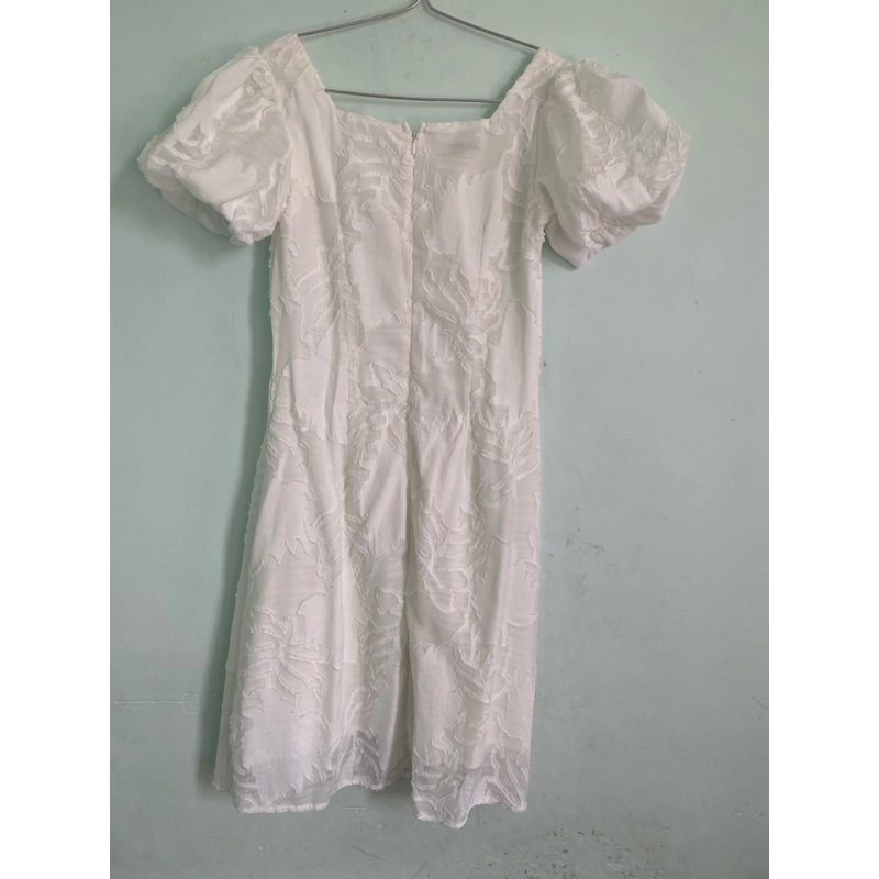 Đầm Dự Tiệc, Cổ Vuông Tay Phồng Họa Tiết Hoa Xinh Xắn 462314