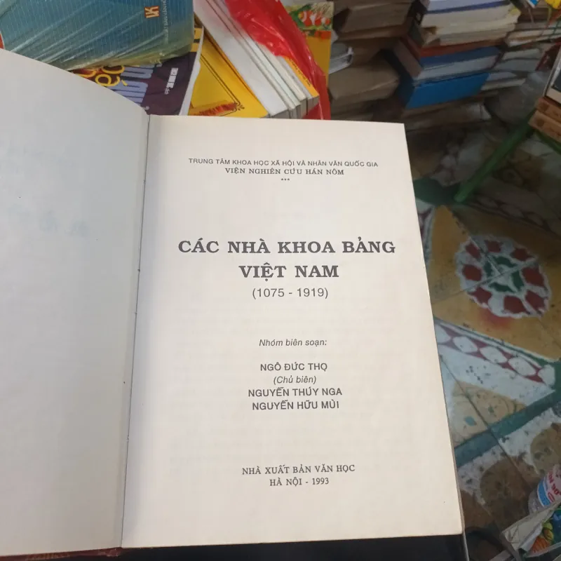 Các Nhà Khoa Bảng Việt Nam 1075-1919 - Ngô Đức Thọ 1020329