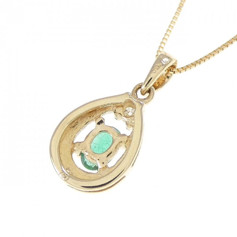 Dây chuyền ngọc lục bảo 750YG/K18YG - Hàng hiệu Authentic 858691