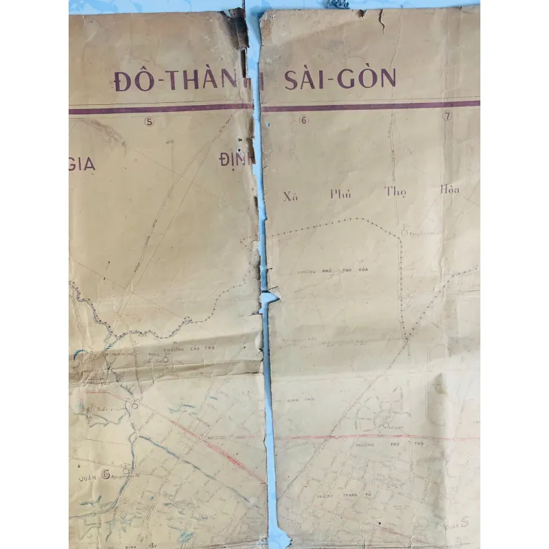 BẢN ĐỒ ĐÔ THÀNH SÀI GÒN - GIA ĐỊNH XƯA ( đóng dấu 1963)  776933