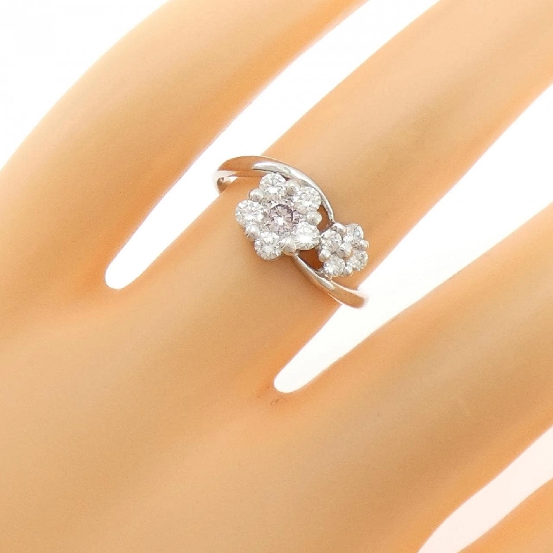 Nhẫn kim cương hồng PT900 hoa 0.102CT - Hàng hiệu Authentic 851638