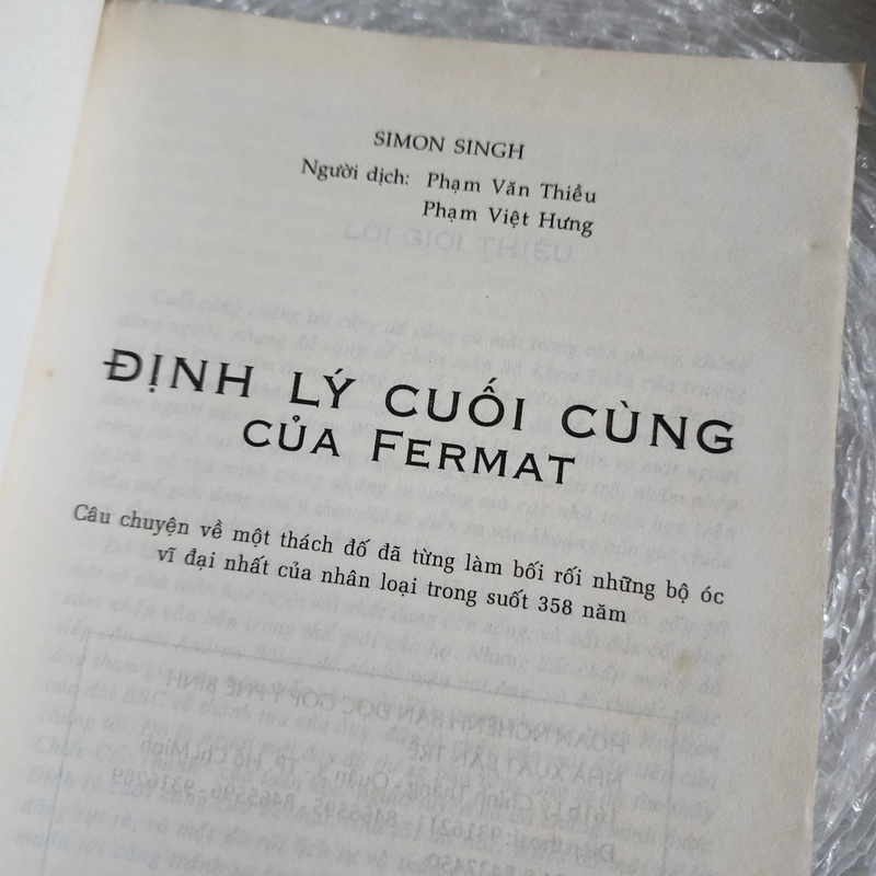Định lý cuối cùng của Fermat | Simon Singh 518434
