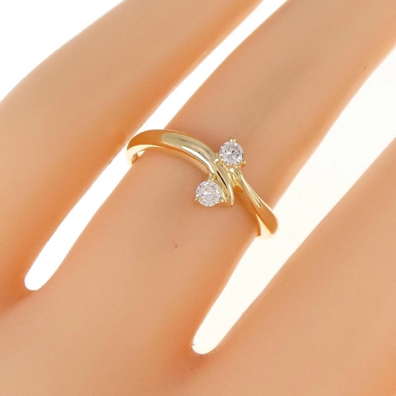 Nhẫn kim cương K18YG 0.10CT 672871