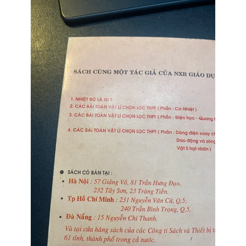 Các bài toán Vật Lí chọn lọc THPT (ĐIỆN HỌC, Quang học)  723395