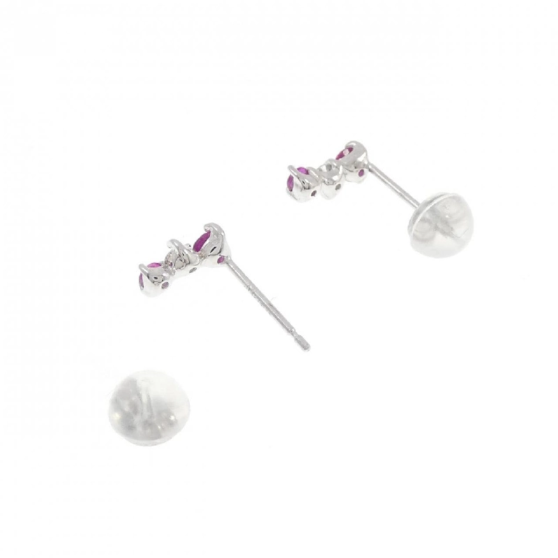 K18WG Bông tai Ruby - Hàng hiệu Chính hãng 870784