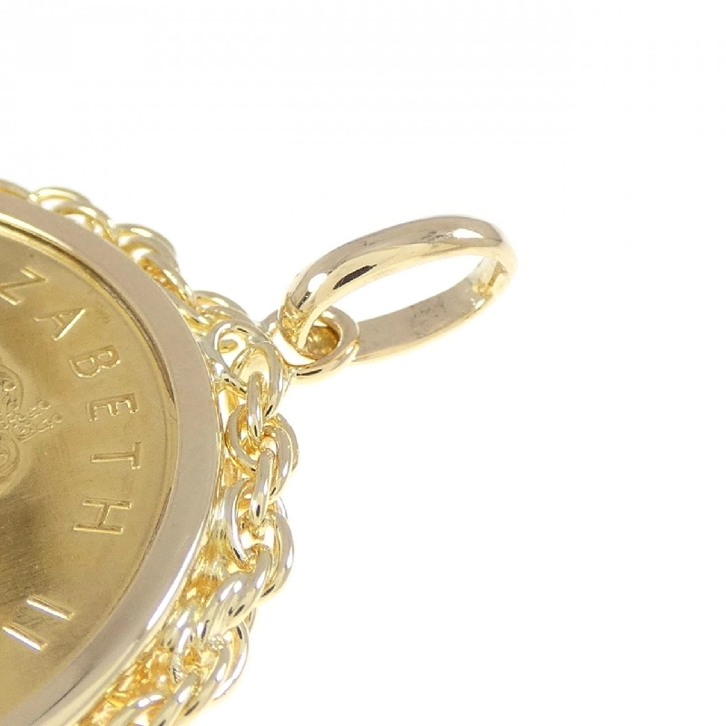 K18YG(枠) Đồng xu Mặt dây chuyền - Hàng hiệu Chính hãng 862204