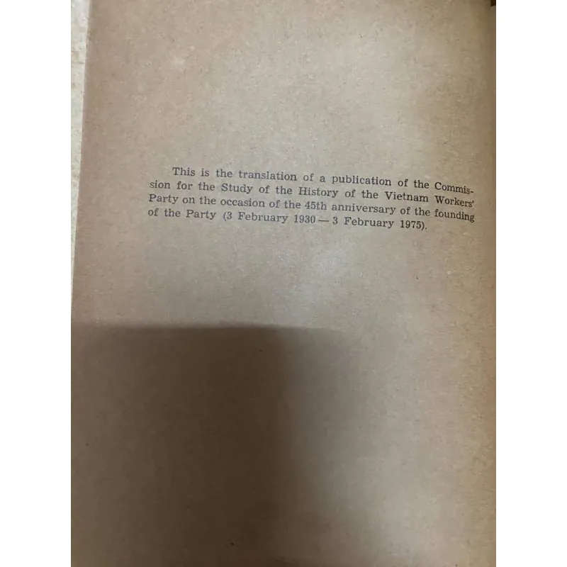 An Outline History of the Vietnam Workers' Party (1930-1975), xuất bản 1978 1025380