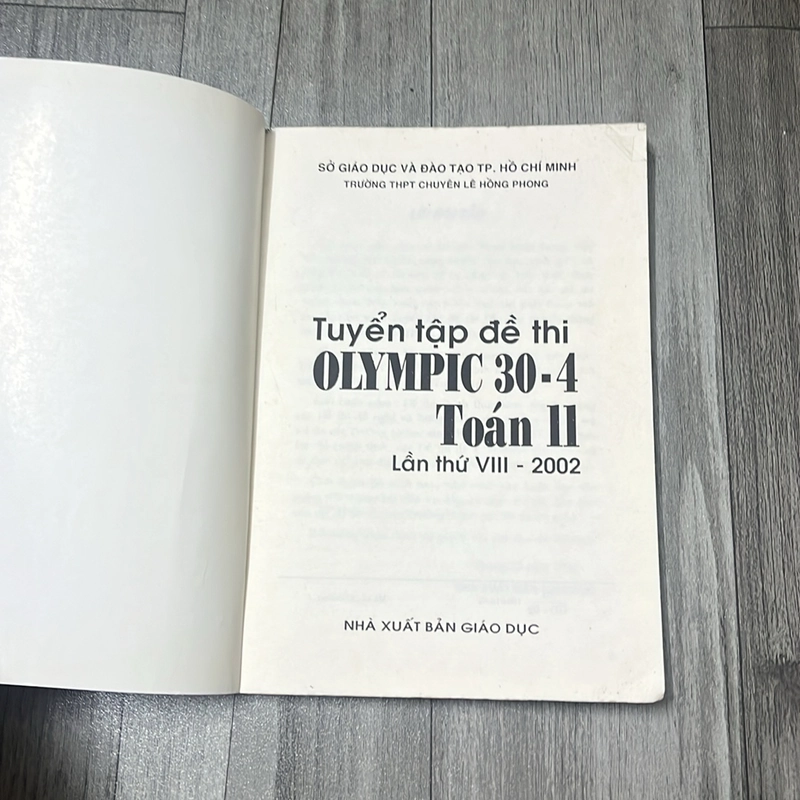 Tuyển tập đề thi olympic 30-4 toán 11 lần thứ VII-2002. 2b2 527660