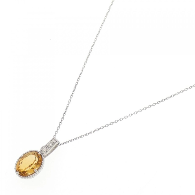 Dây chuyền Citrine PT900/PT850 1.19CT - Hàng hiệu Chính hãng 856395
