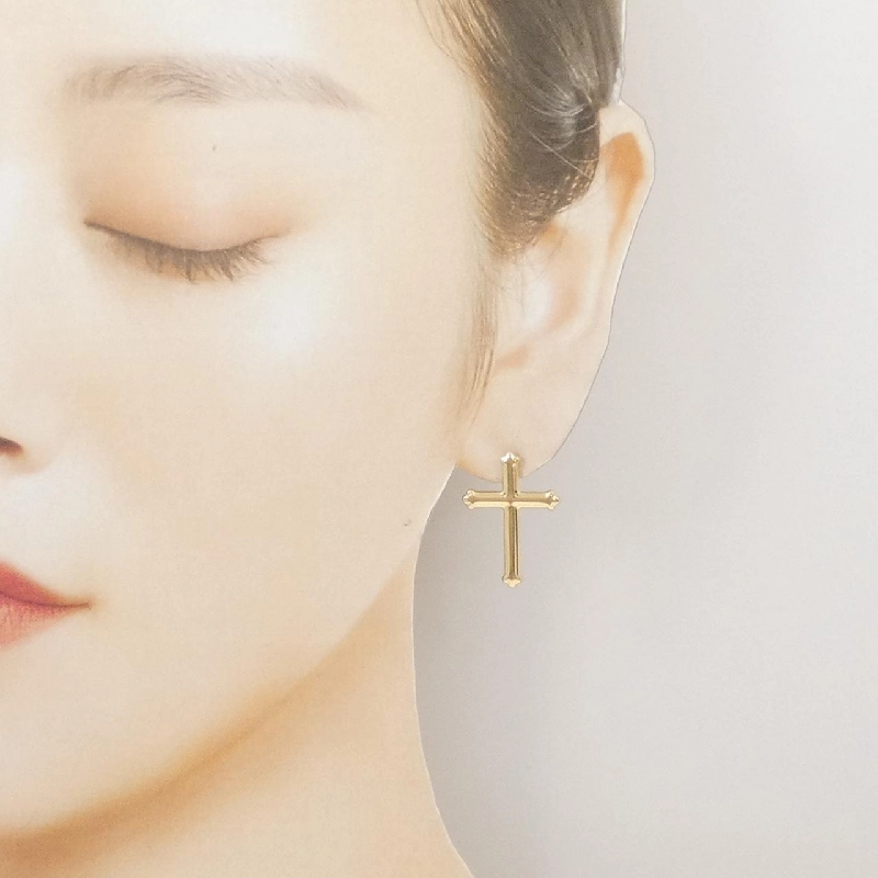 K18YG Khuyên Tai Đan Chéo - Hàng hiệu Chính hãng 867291