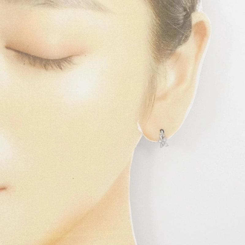 K18WG Bông tai Kim cương Hoa 0.04CT - Hàng hiệu Chính hãng 872795