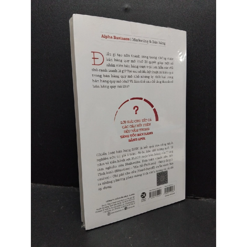 Tăng tốc bán hàng bằng Spin Neil Rackham mới 100% HCM.ASB2310 341552